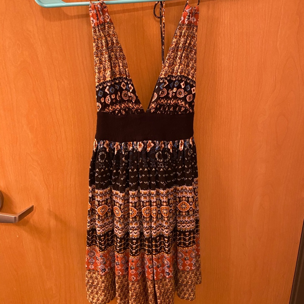 Multicolor cross back sundress